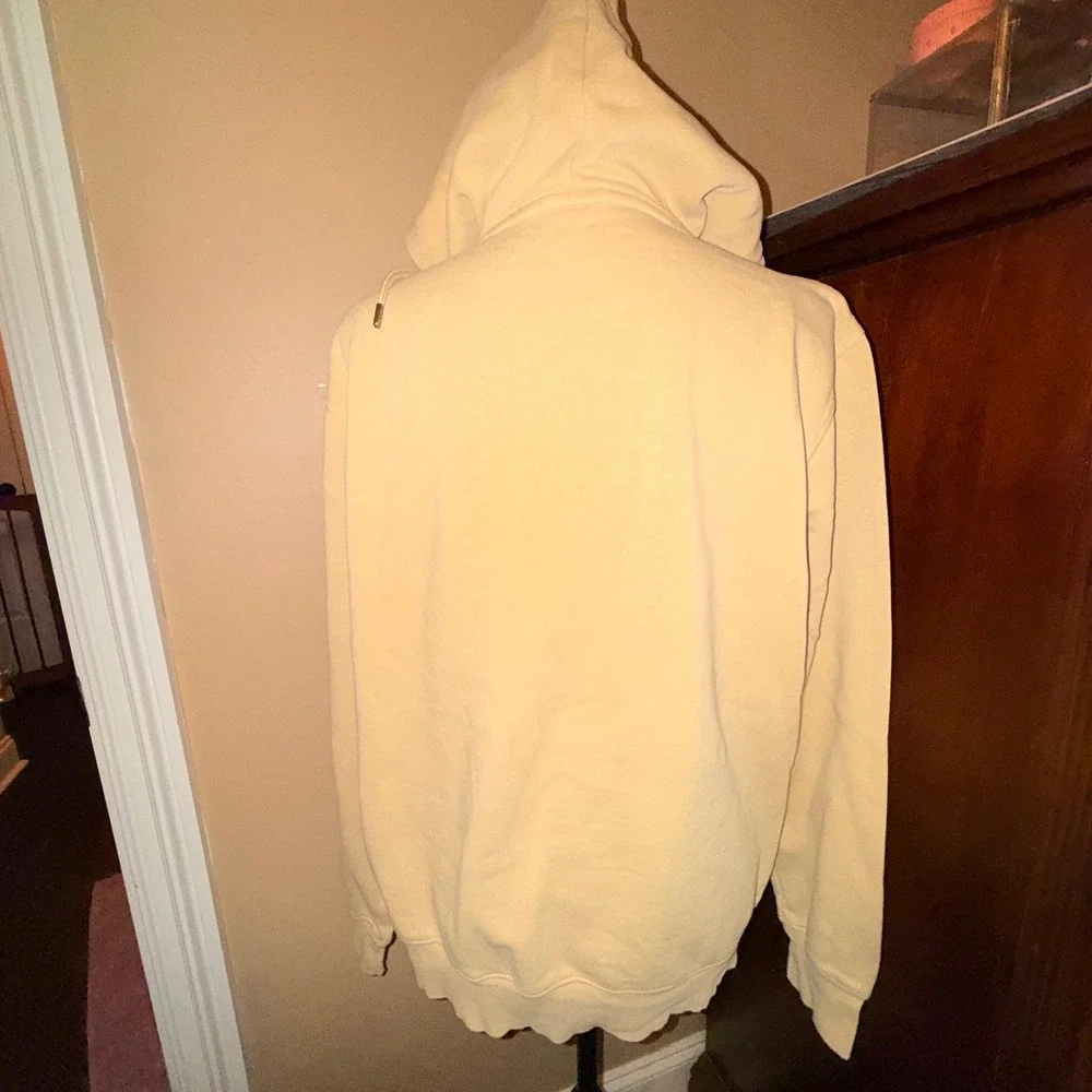 The‎ North Face Hoodie Mens M Yellow Good Pullover Logo Sweatshirt